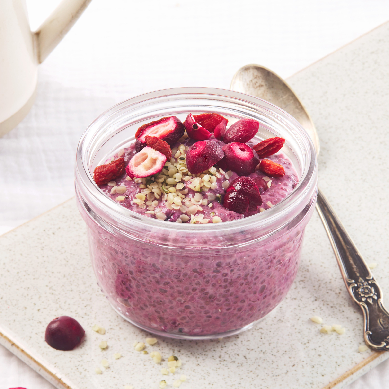 Bosvruchten chia pudding