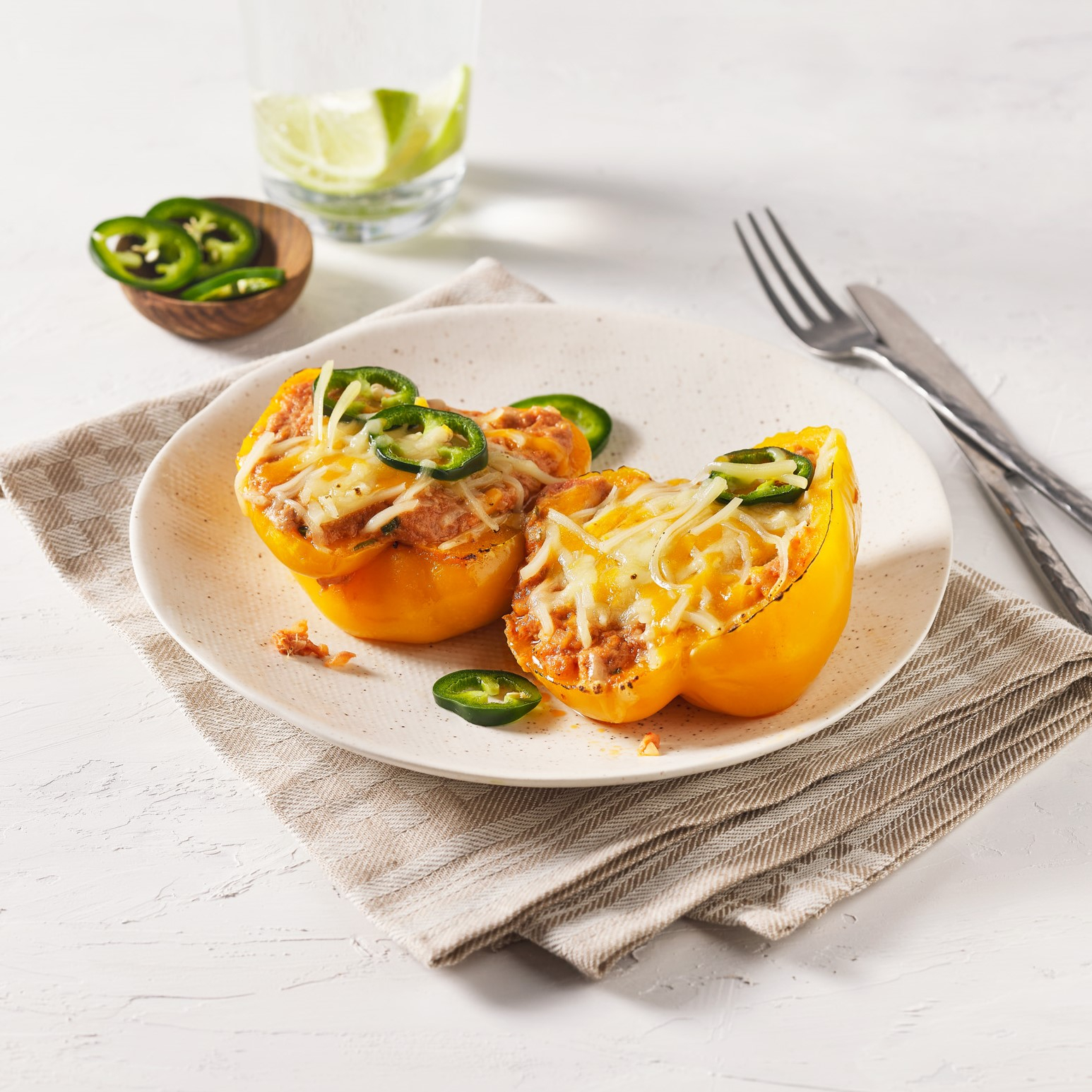 Gevulde paprika´s met tuna melt
