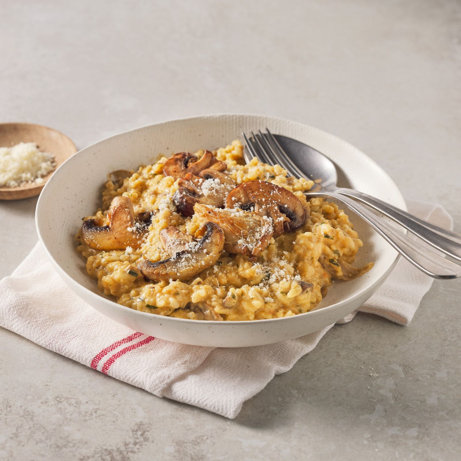 Bospaddenstoelenrisotto