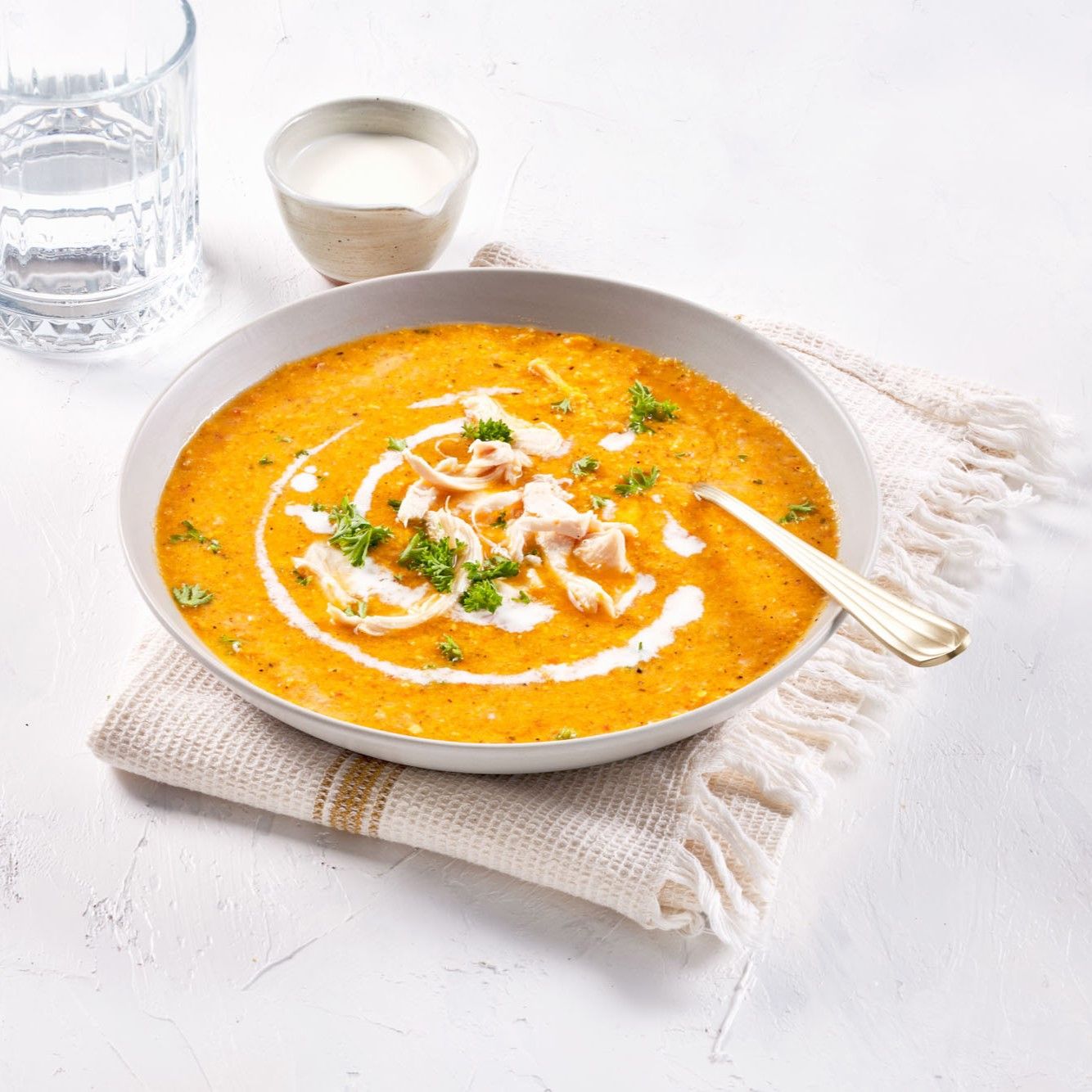 Romige maissoep met kip