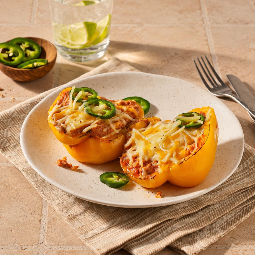 Gevulde paprika´s met tuna melt